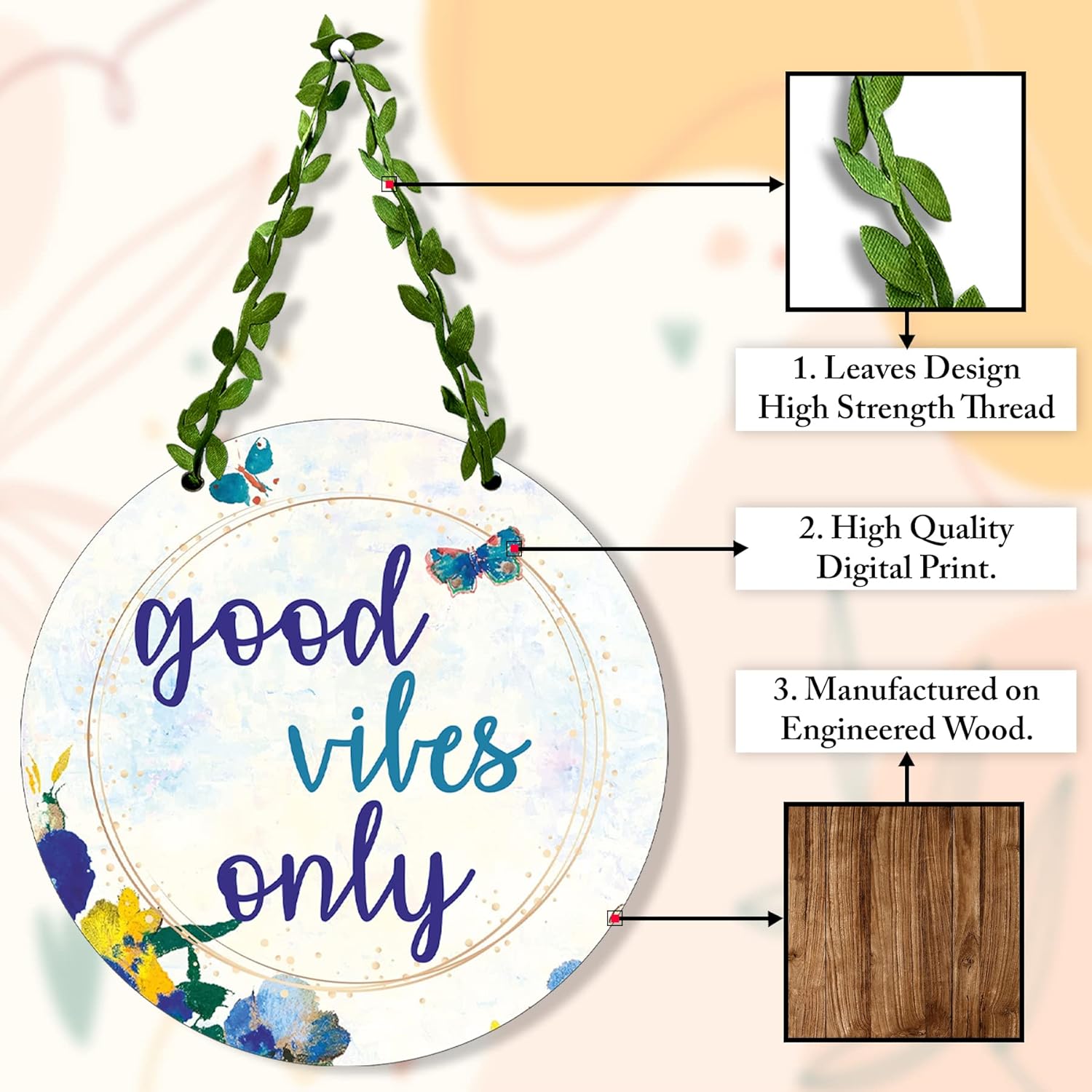 Sehaz Artworks Wall hangings for Home Decoration | Living Room Decorative Items for Home | Door Hanging | Home Decor Items for Office - 1-0031 - Image 3