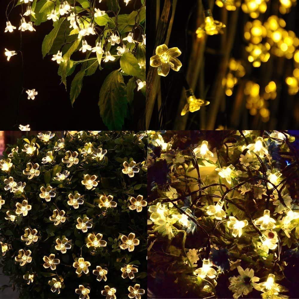 fizzytech Silicone Flower LED String Lights – 25 LED, 5 Meter Warm White Copper Wire Fairy Lights for Window, Wall, Garden, Diwali, Christmas, Wedding & Home Decoration - Image 4
