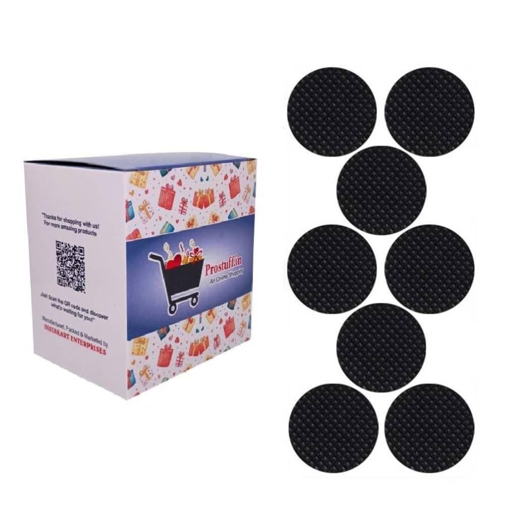 8 Pcs Non-Slip Self-Adhesive Rubber Furniture Feet Pads – Thickened Round Floor Protectors for Sofa, Table, Chair, Cabinet – Anti-Scratch, Noise-Reducing (Black) - Image 2