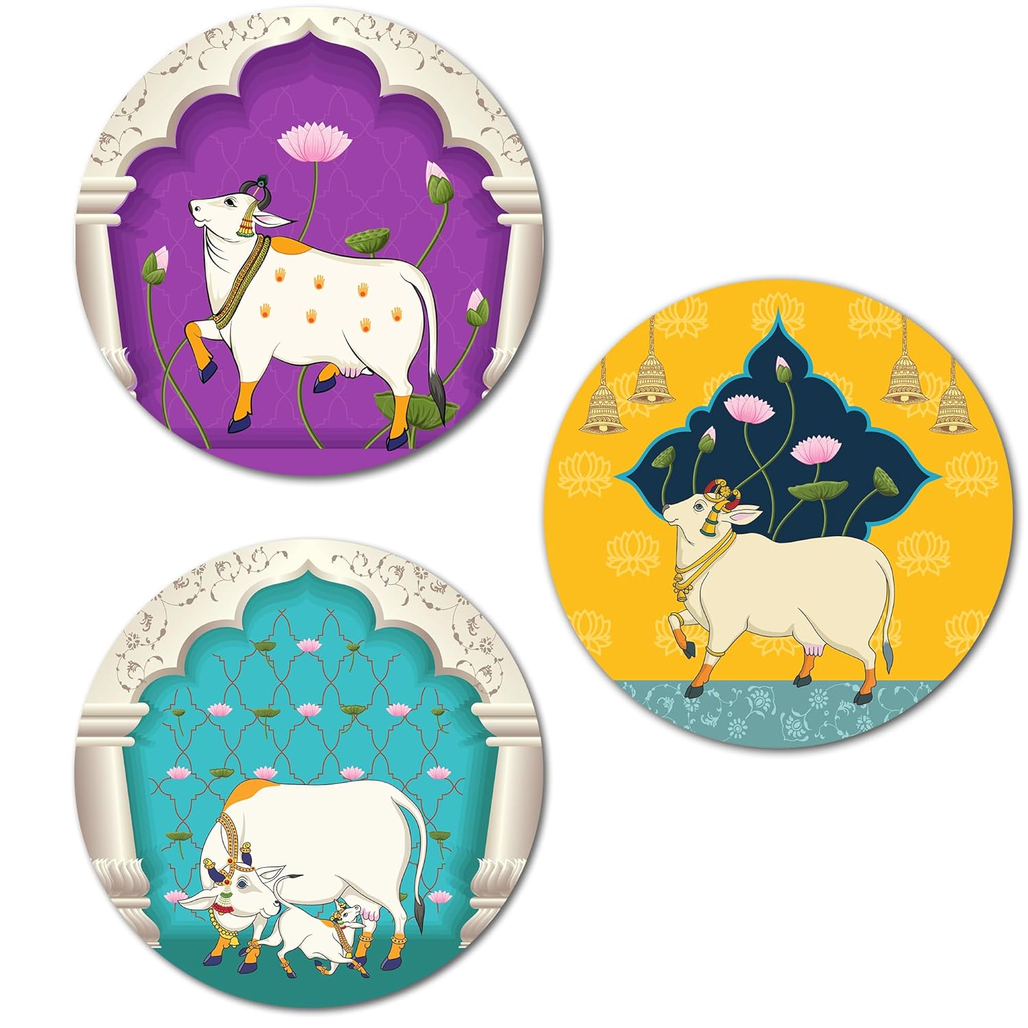 Pichwai Art Painting Wall Hangings For Living Room | Wall Hanging Decorative Items | Decoration Items For Home | Waterproof Film (Color 9) - Image 2