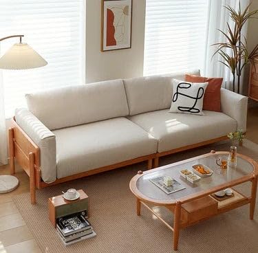 Goldview Furniture Wooden Sofa with Cushions – Modern Couch with Solid Wood Frame and Comfortable Upholstered Seating – Stylish Living Room - Image 2