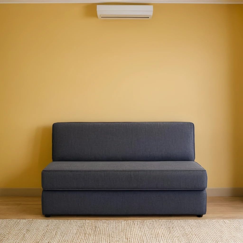 PUM PUM EPE Foam 2-Seater Sofa Cum Bed – 36 Inch Width, Convertible Design, Lightweight & Foldable (Grey) - Image 2