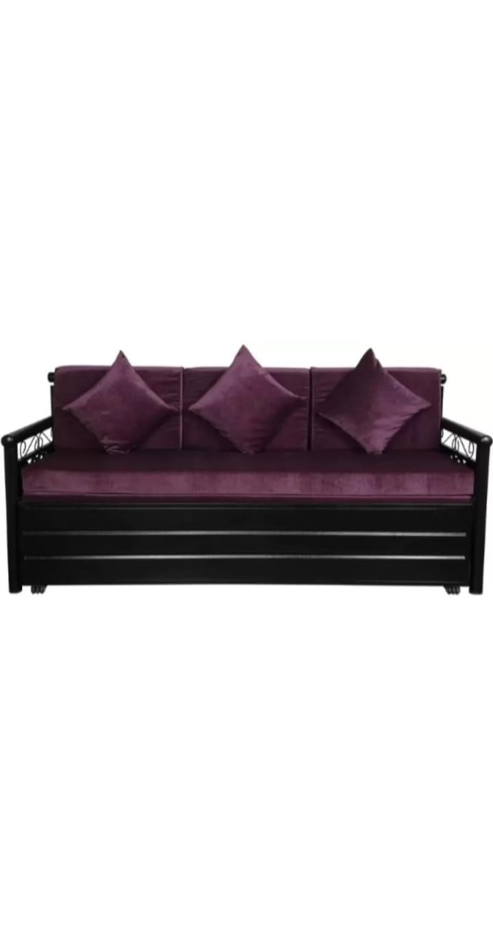 Shree ASHAPURA Steel Furniture Metal Sofa Cum Bed with Hydraulic Storage - Black Color (Texture Finish) Powder Coating (Single (6 x 4)) - Image 2