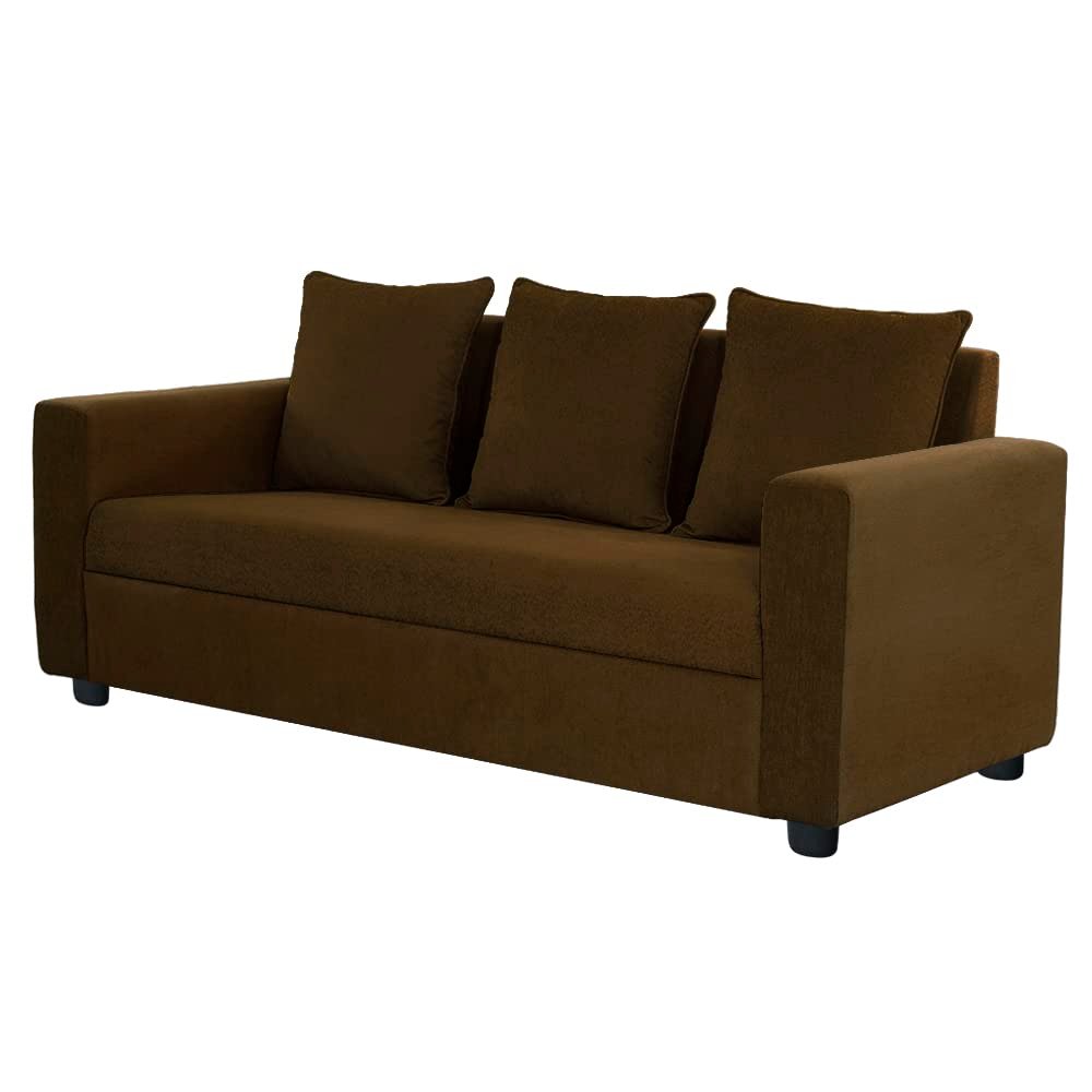 Wakefit Sofa Set | 1 Year Warranty | Sofa 3 Seater, 3 Seater Sofa for Living Room, Wooden Sofa Set, Couch for Living Room - Solatio(Jio : Toffee Brown) - Image 3